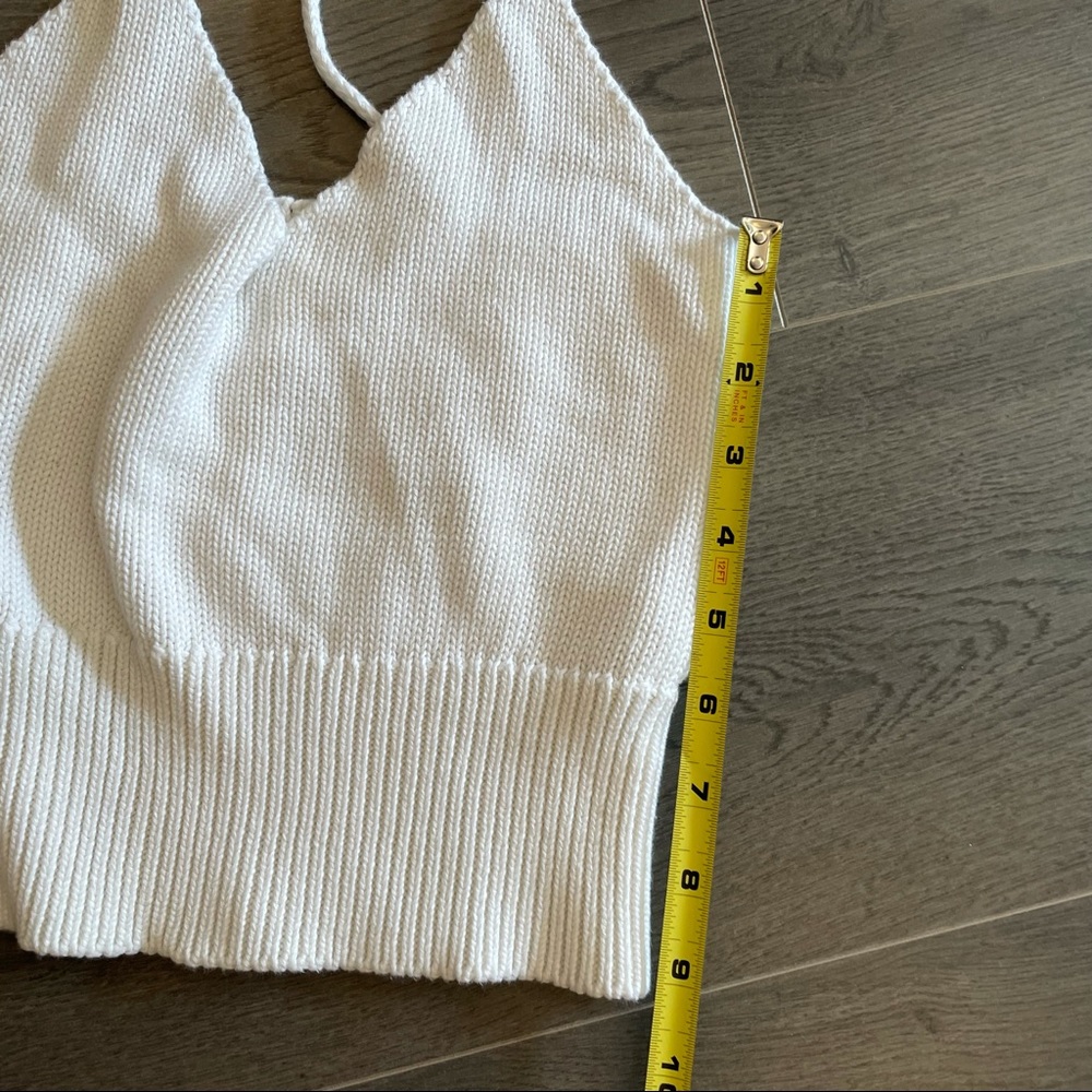 Made in Italy white crop top (Sz XS) - Picture 6 of 8